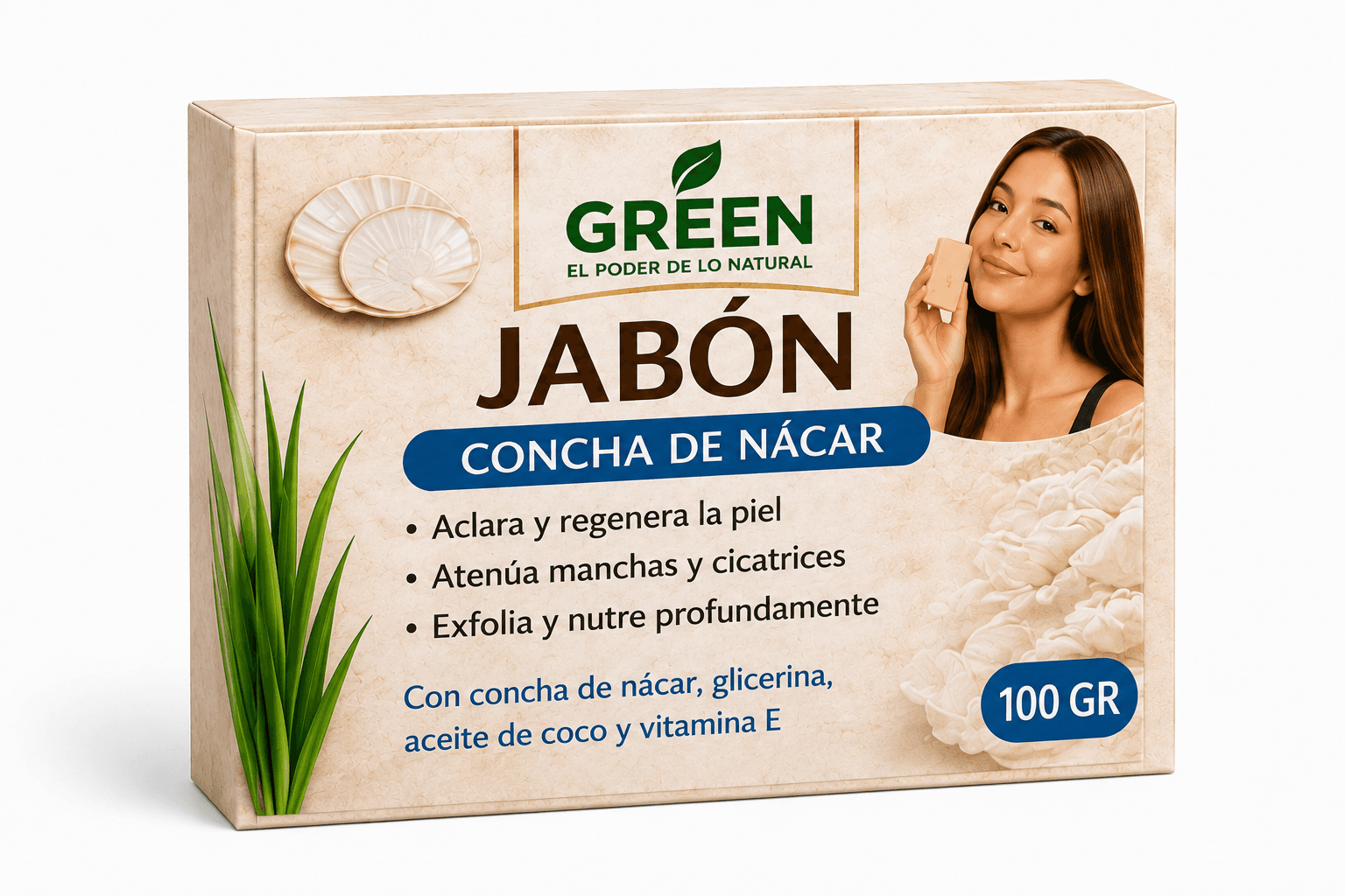 JABÓN DE CONCHA DE NÁCAR DE 100 G