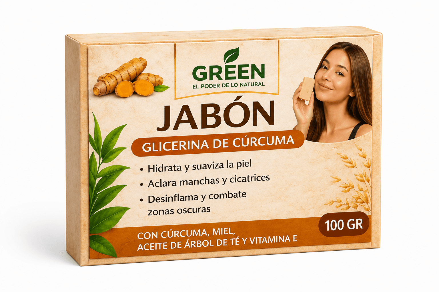 JABÓN DE CÚRCUMA DE 100 G