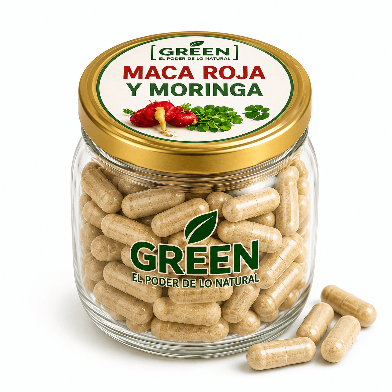 MACA ROJA Y MORINGA DE 100 CÁPSULAS