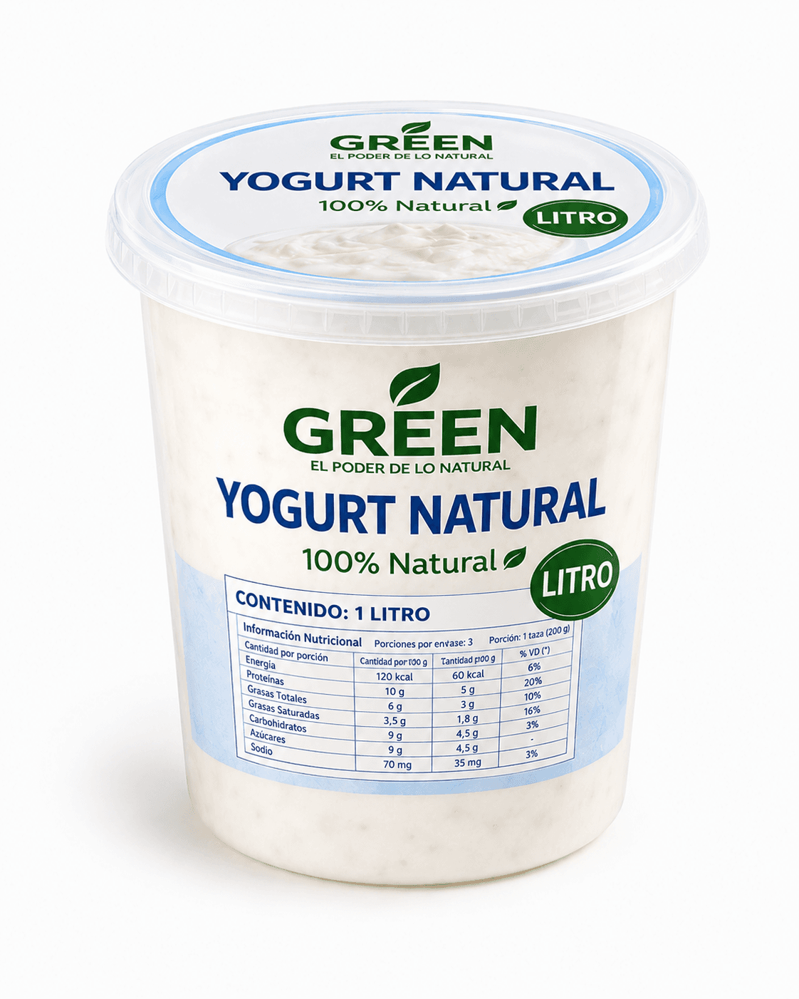YOGURT NATURAL DE 1 LT.