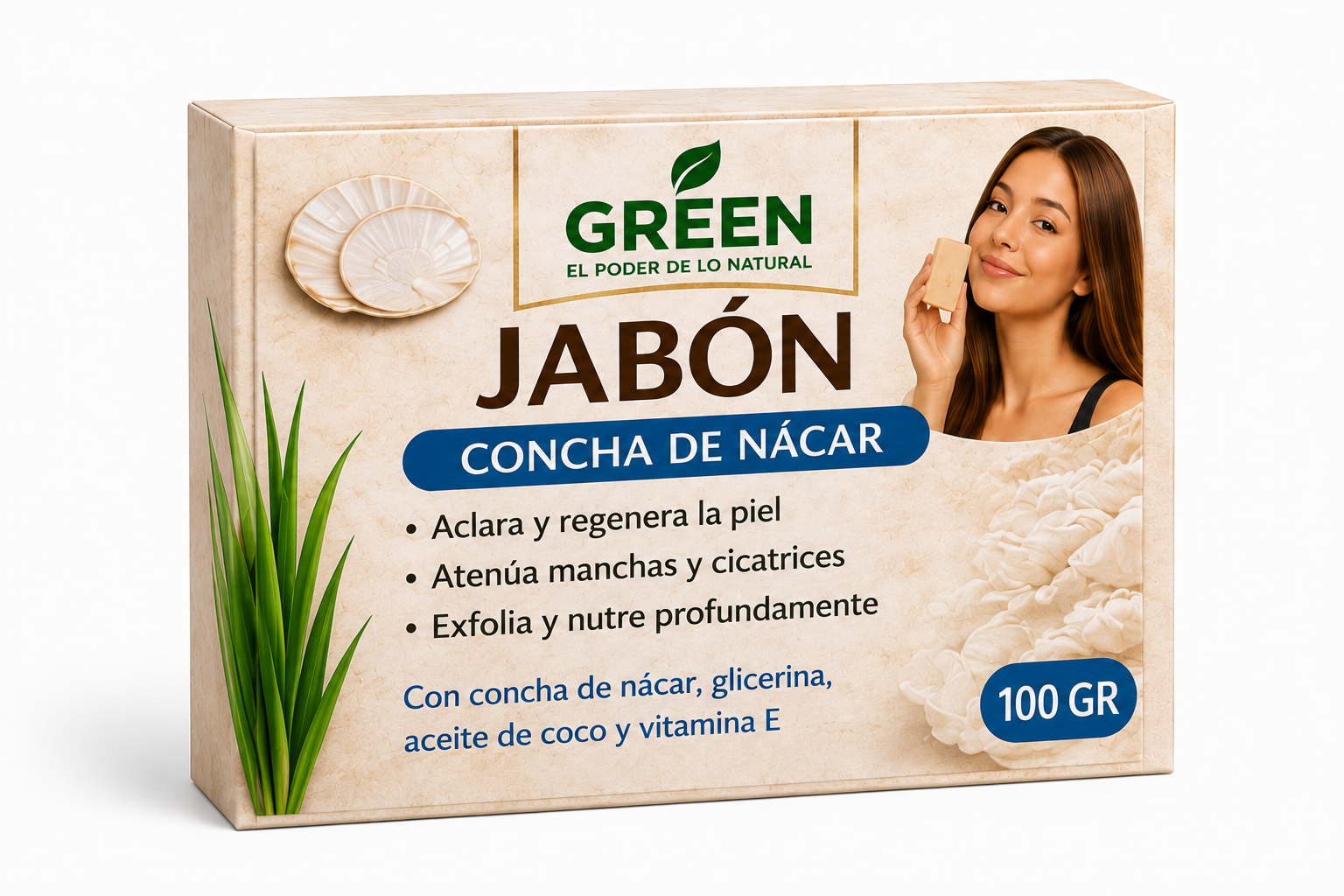 JABÓN DE CONCHA DE NÁCAR DE 100 G