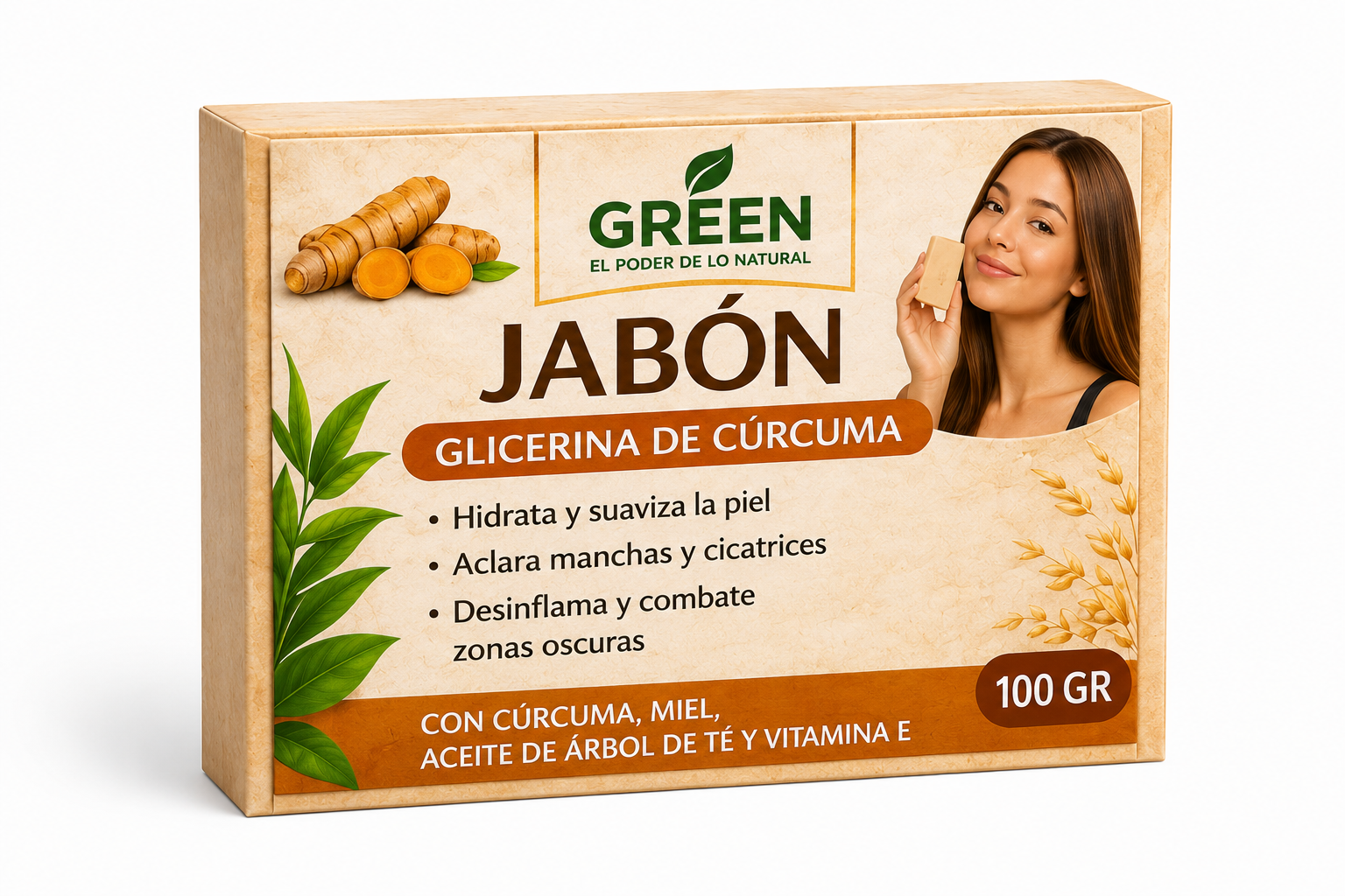 JABÓN DE CÚRCUMA DE 100 G