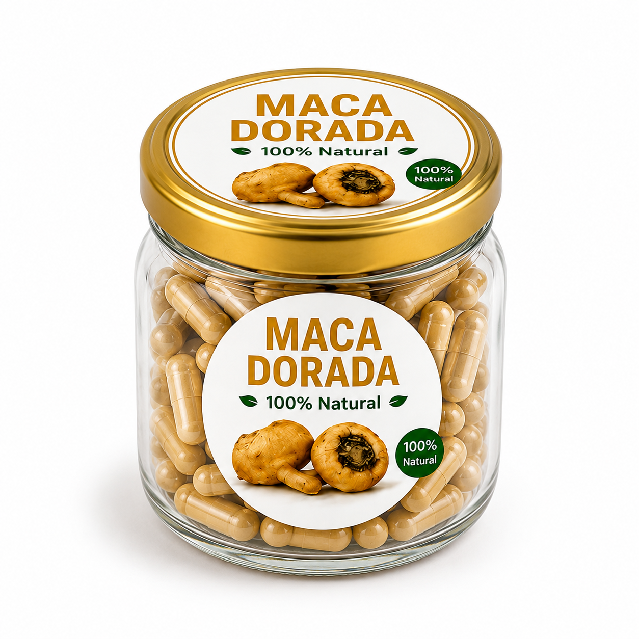 MACA DORADA DE 100 CÁPSULAS