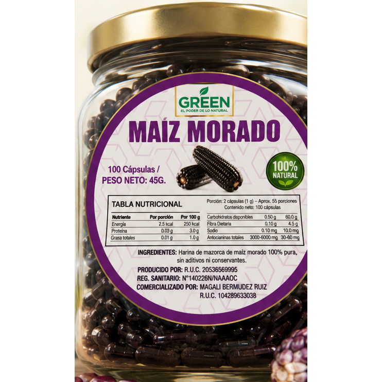 MAIZ MORADO DE 100 CÁPSULAS