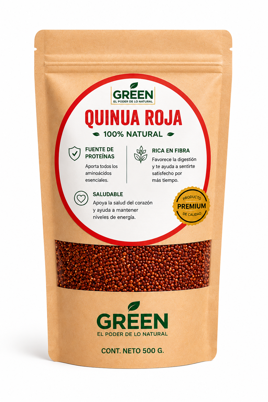 QUINUA ROJA SELECCIÓN DE 500 G